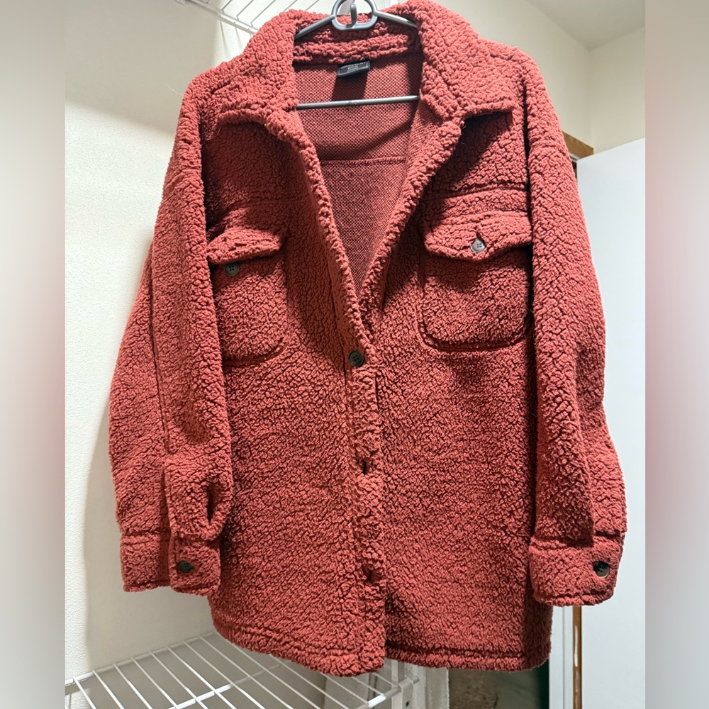 Cozy Red Sherpa Jacket